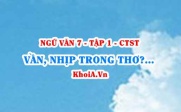 Vần, nhịp và vai trò của vần, nhịp trong thơ là gì? Ví dụ?...